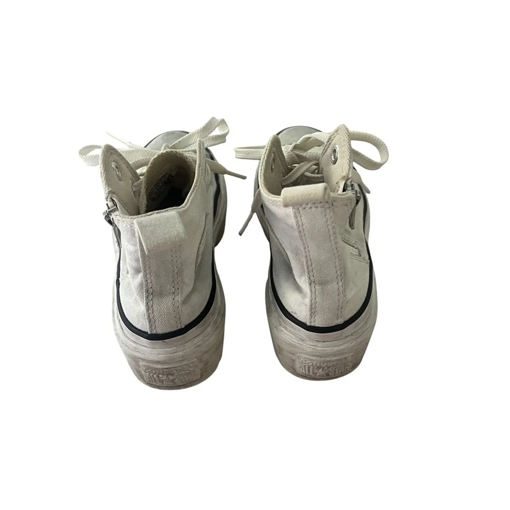 Converse Chuck Taylor All Star Lugged 2.0 High Top Zip Sneakers Parchment 13.5Y